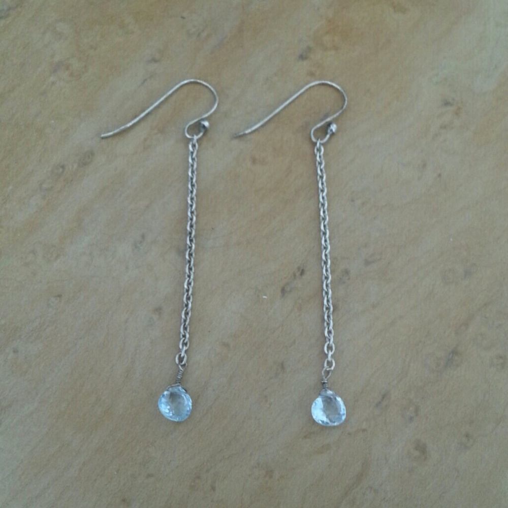 Light blue dangle earrings